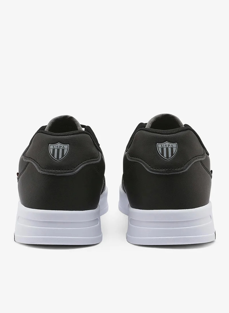 U.S. Polo Assn. black Men's Black Stylish Low-Top Casual Sneakers - Durable Lace-Up Design with Comfort Cushioned Sole for Everyday Active Wear for Men | Best Price UAE